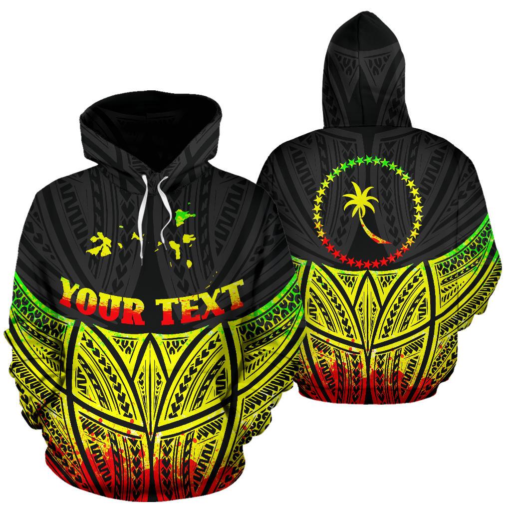 Chuuk Polynesian Custom Hoodie Reggae Pride Map nd Seal Unisex Reggae - Polynesian Pride