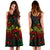 New Caledonia Polynesian Midi Dress - Turtle Hibiscus Reggae - Polynesian Pride