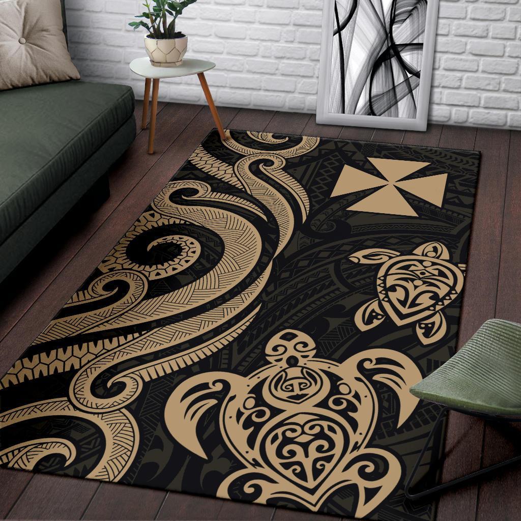 Wallis and Futuna Area Rug - Gold Tentacle Turtle - Polynesian Pride