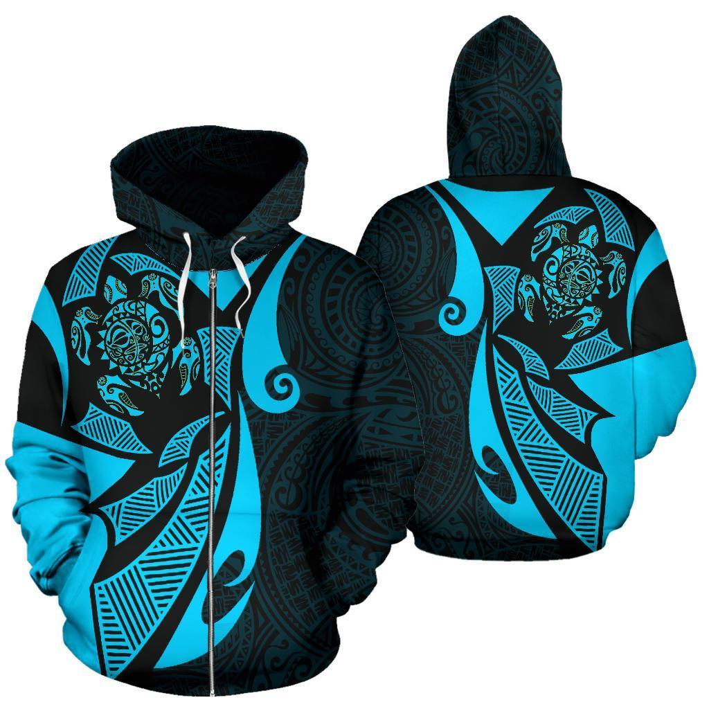 Maori Turtle Zip Hoodie - Polynesian Pride