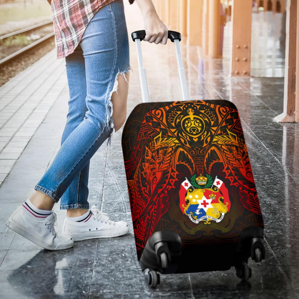 Tonga Polynesian Luggage Covers - Red Manta Ray - Polynesian Pride