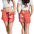 Hawaii Hibiscus Flower Polynesian Women's Shorts - Curtis Style - Orange - Polynesian Pride