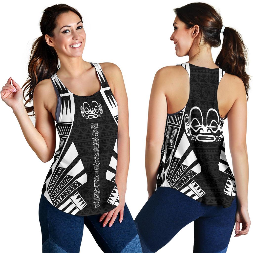 Marquesas Islands Women Racerback Tank - Polynesian Tattoo Black - Polynesian Pride