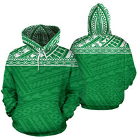 Poly All Over Hoodie Polynesian Green Version Unisex Green - Polynesian Pride