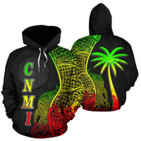 Northern Mariana Islands Polynesian Hoodie Coconut Tree Reggae Unisex Reggae - Polynesian Pride