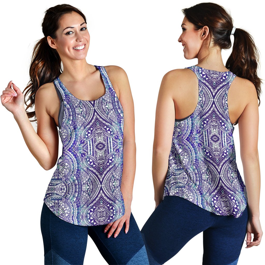 Polynesian Women's Racerback Tank Violet White - Polynesian Pride