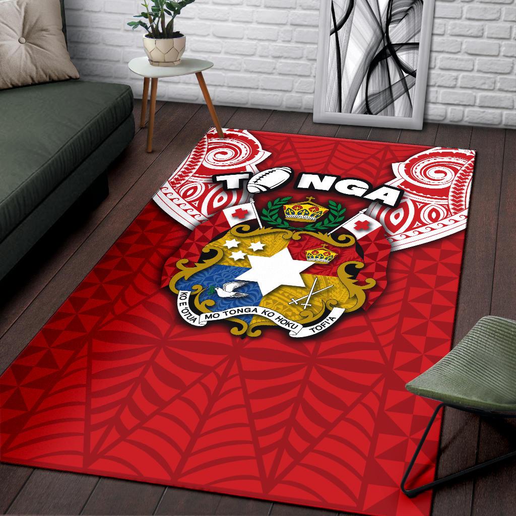 (Custom Personalised) Tonga Rugby Area Rug Royal Style - Polynesian Pride