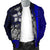 Chuuk Micronesian Men's Bomber Jackets Blue - Turtle With Hook - Polynesian Pride