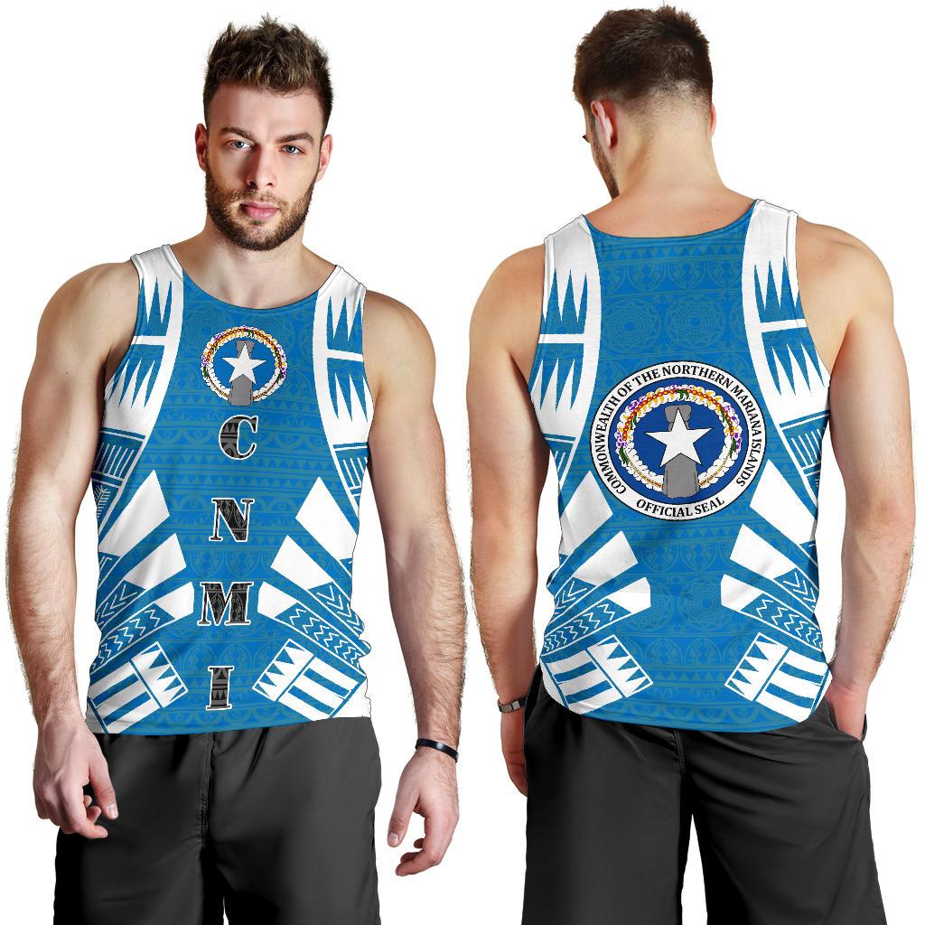 Northern Mariana Islands Men Tank Top - Polynesian Tattoo Flag - Polynesian Pride