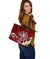 Guam Leather Tote Bag - Turtle Plumeria (Red) - Polynesian Pride