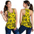 Polynesian Turtle Palm And Sea Pebbles Yellow Women's Racerback Tank Top - Polynesian Pride