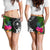 Chuuk Women Shorts - Turtle Plumeria Banana Leaf - Polynesian Pride