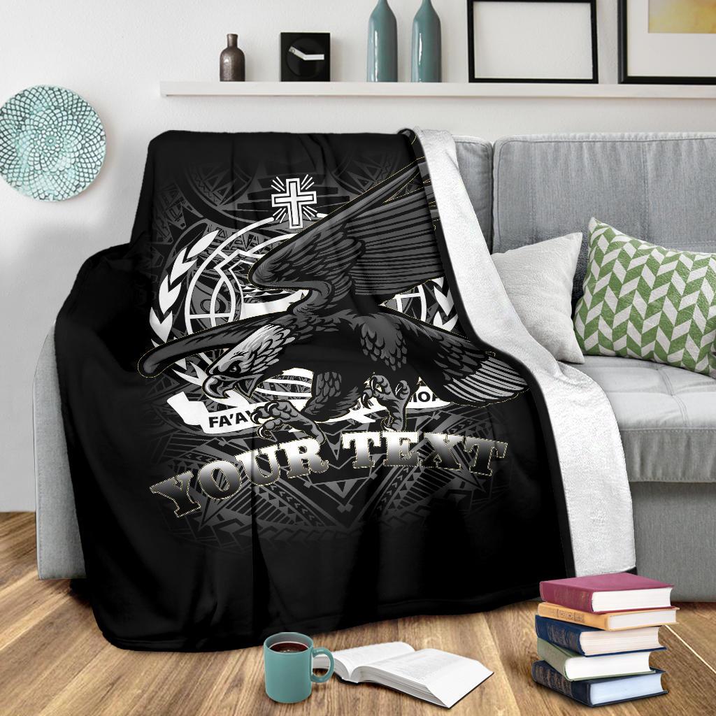 Samoa Polynesian Custom Personalised Premium Blanket - Samoa Eagle - Polynesian Pride