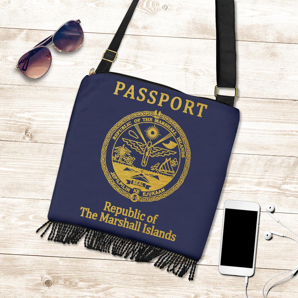Marshall Islands Passport Crossbody Boho Handbag - Polynesian Pride