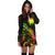 Nauru Polynesian Hoodie Dress - Turtle With Blooming Hibiscus Reggae - Polynesian Pride