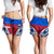 Samoa Polynesian Women's Shorts Short - Samoan Pattern With Seal Women Blue - Polynesian Pride