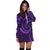 New Zealand Maori Mangopare Women Hoodie Dress Polynesian - Purple - Polynesian Pride