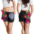 Northern Mariana Islands Women's Shorts - Saipan Hibiscus Polynesian Pattern - Polynesian Pride