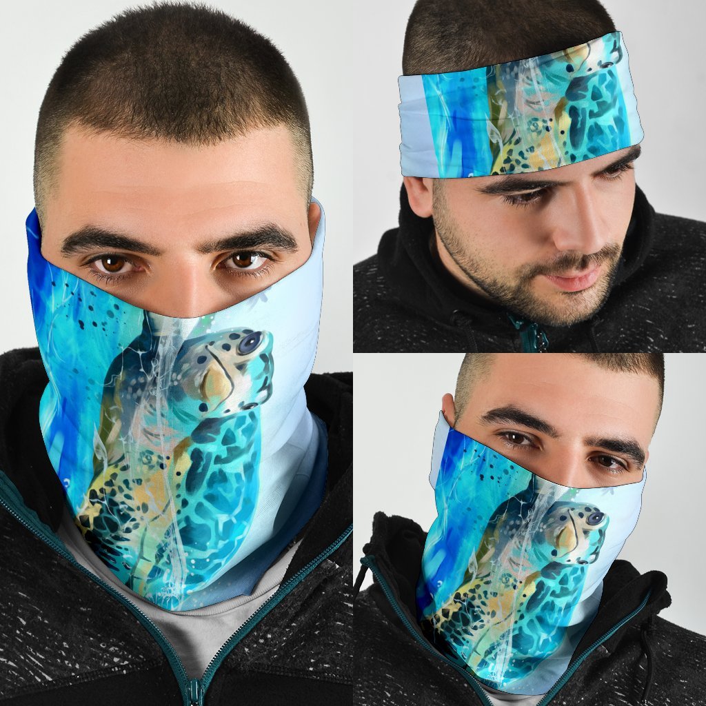 Hawaii Sea Turtle Bandana 3-Pack One Size Blue - Polynesian Pride