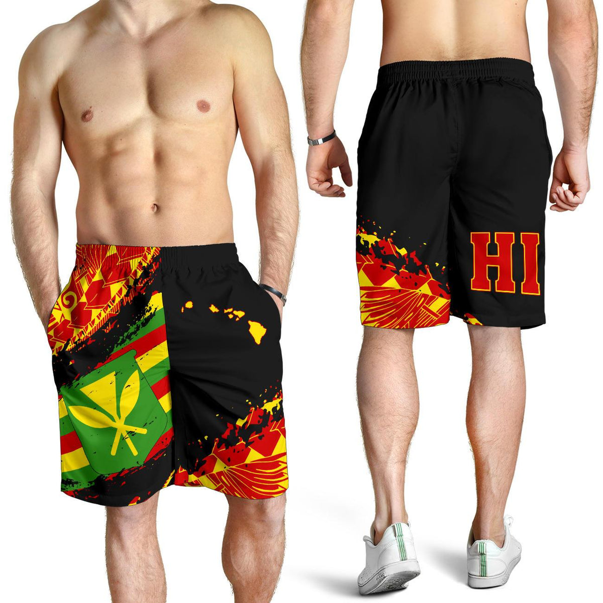 Kanaka Flag Polynesian Shorts - Nora Style - Polynesian Pride