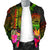 American Samoa Polynesian Personalised Men's Bomber Jacket - Hibiscus and Banana Leaves - Polynesian Pride