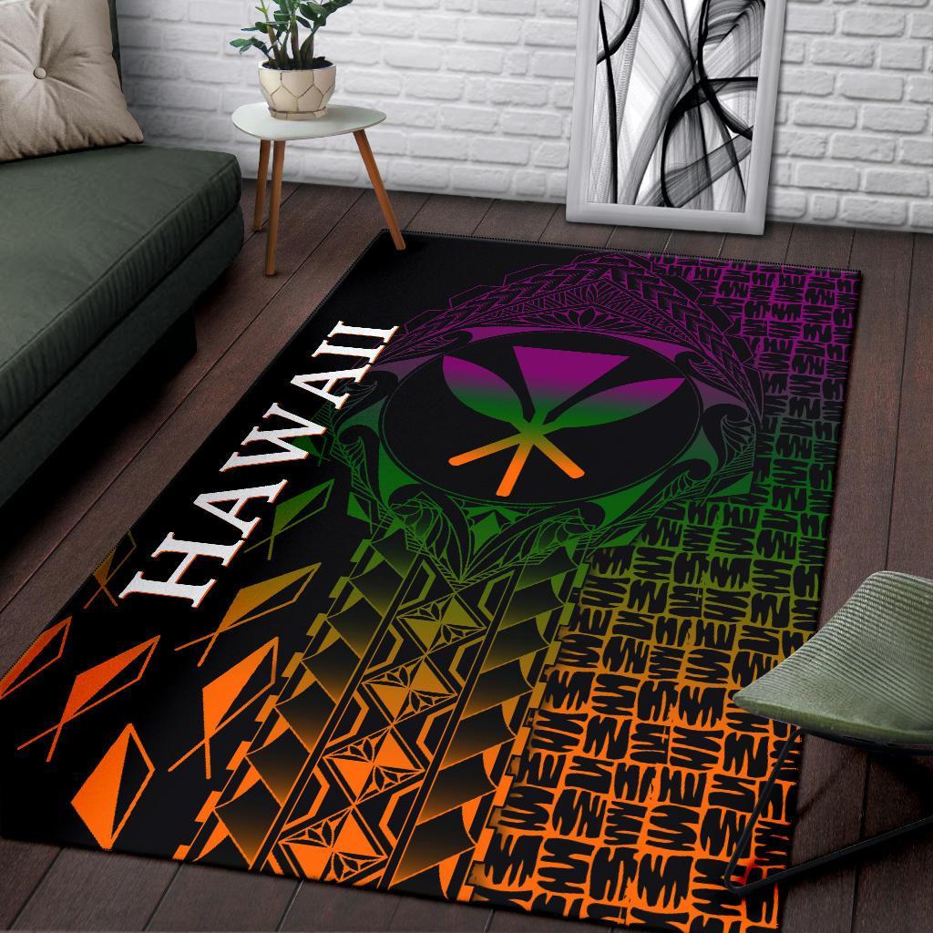 Hawaii Area Rug - Kanaka Maoli Rocket Style - Polynesian Pride