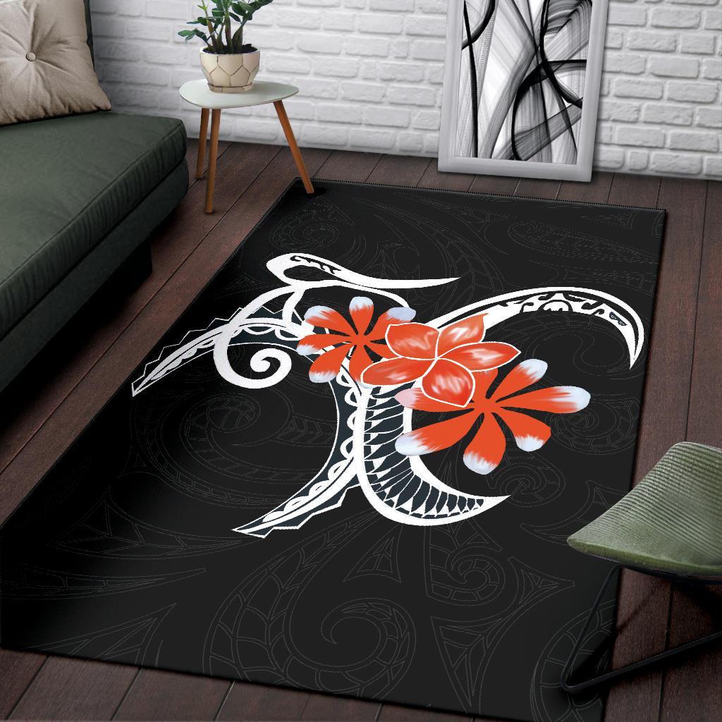 Plumeria Polynesia Orange Area Rug AH - Polynesian Pride