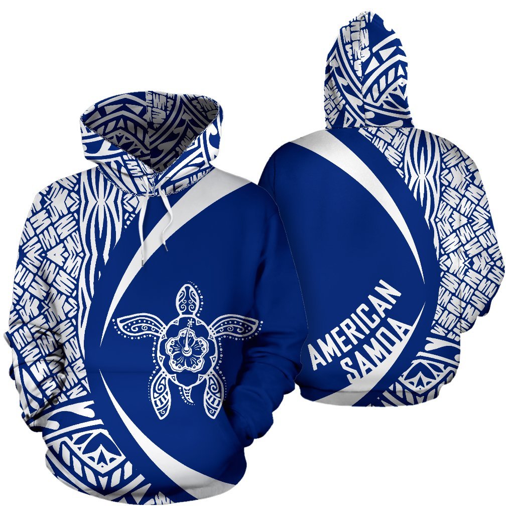American Samoa Turtle Polynesian Hoodie Circle Style 07 Unisex Art - Polynesian Pride