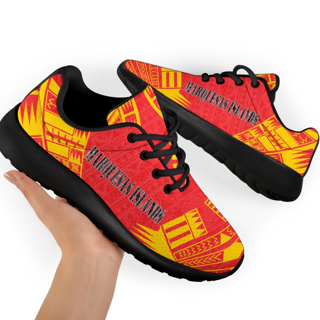 Marquesas Islands Sport Sneakers - Polynesian Tattoo Flag - Polynesian Pride