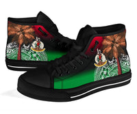 Vanuatu High Top Shoes Polynesian Palm Tree Flag - Polynesian Pride