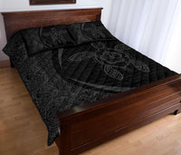 Hawaiian Polynesian Turtle Quilt Bed Set - Circle Style Grey - Polynesian Pride