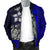 Federated States of Micronesia Men's Bomber Jackets Blue - Turtle With Hook - Polynesian Pride