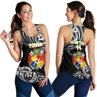 Mate Ma'a Tonga Rugby Women's Racerback Tank Polynesian Unique Vibes - Black - Polynesian Pride