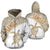 Samoa Polynesian Zip up Hoodie Samoa Turtle Mermaid Polynesian Tattoo White Gold Unisex White - Polynesian Pride