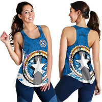 Northern Mariana Islands Special Women's Racerback Tank A7 Black - Polynesian Pride
