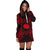 Cook Islands Polynesian Hoodie Dress Map Red - Polynesian Pride