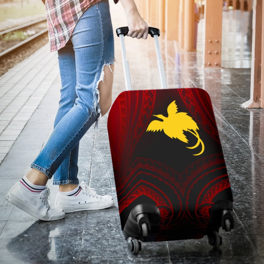 Papua New Guinea Luggage Covers - Raggiana Bird of Paradise Polynesian Patterns - Polynesian Pride