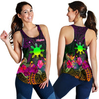 The Philippines Women's Racerback Tank - Summer Hibiscus - Polynesian Pride