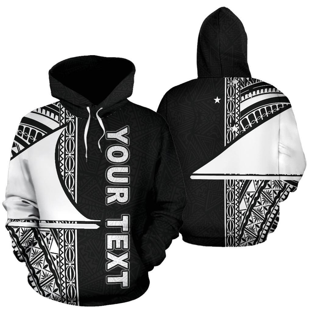 Tokelau Polynesian Hoodie Custom Hoodie White Line Unisex Black - Polynesian Pride