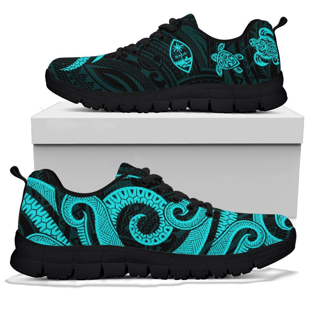Guam Polynesian Sneakers - Turquoise Tentacle Turtle - Polynesian Pride