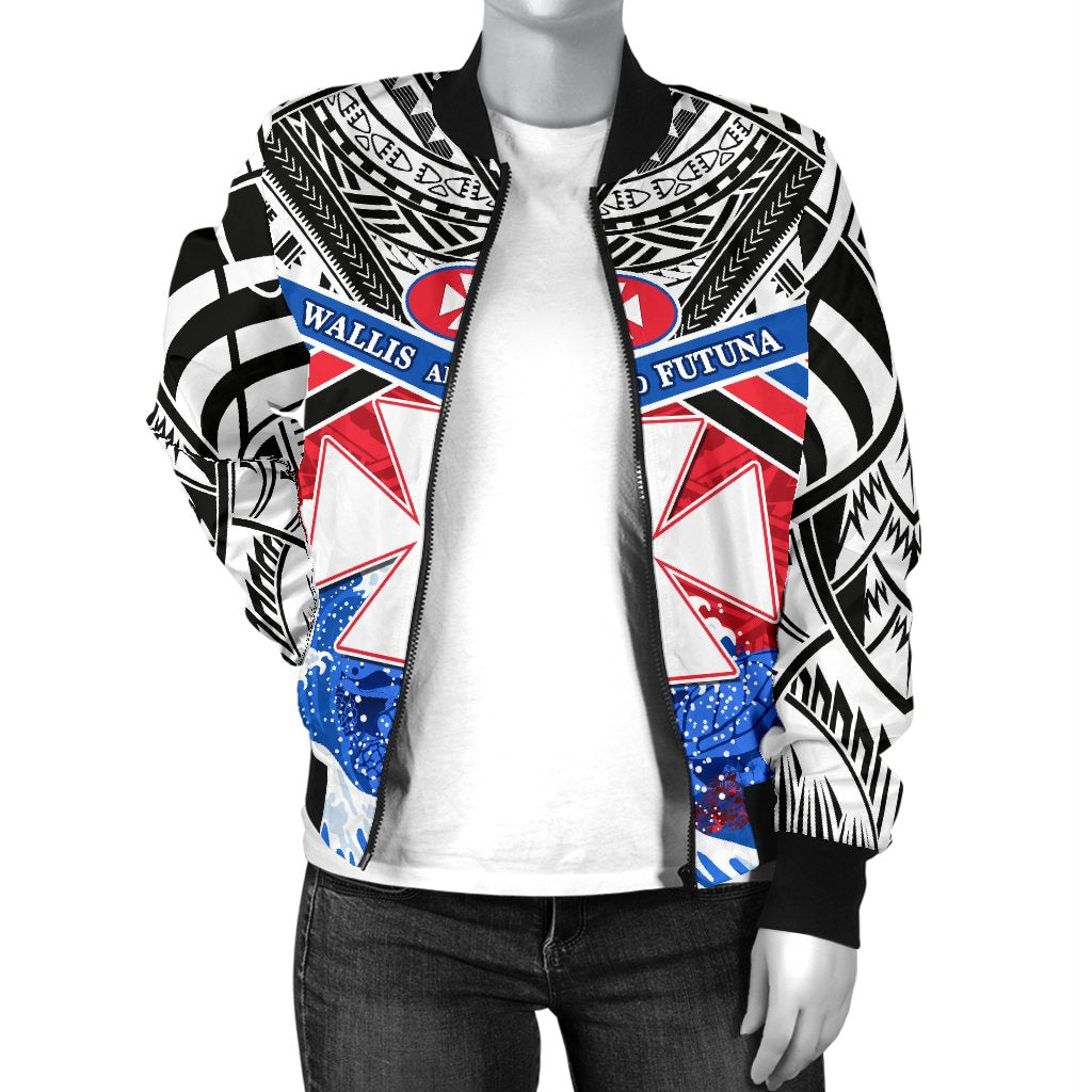 Wallis and Futuna Rugby Women Bomber Jacket Spirit - Polynesian Pride