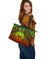 Polynesian Tahiti Personalised Leather Tote Bag - Reggae Vintage Polynesian Patterns - Polynesian Pride