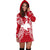 Papua New Guinea Polynesian Hoodie Dress Map Red White - Polynesian Pride