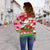 Polynesian Hawaii Christmas Off Shoulder Sweatshirt - Santa Surfing - Polynesian Pride