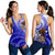 American Samoa Polynesian Women's Racerback Tank - Bald Eagle (Blue) - Polynesian Pride