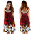 Tonga Midi Dress - Red Hibiscus - Polynesian Pride