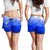 Guam Polynesian Women's Shorts - Tribal Tattoo With Seal Women Blue - Polynesian Pride