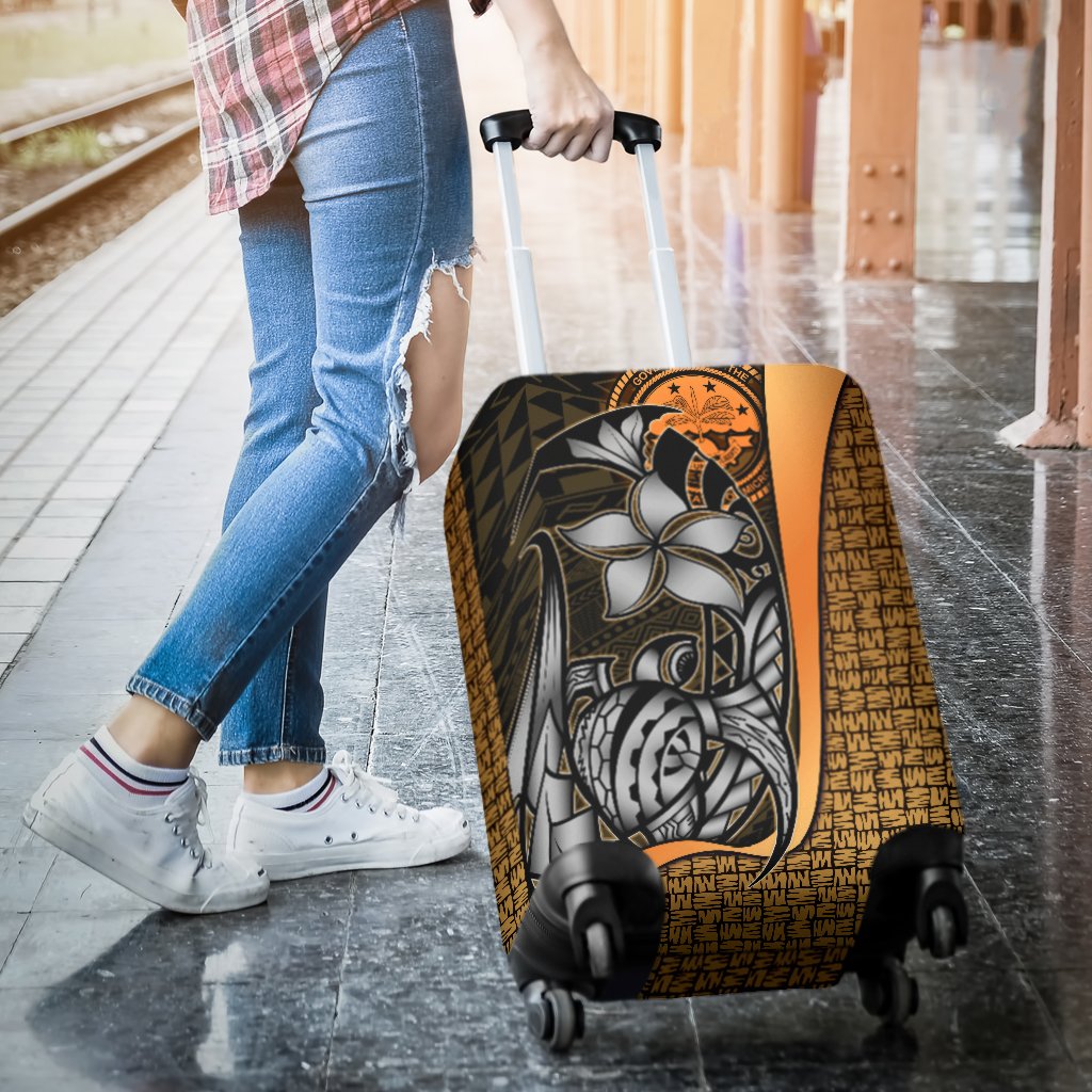 Federated States of Micronesia Luggage Covers Gold - Turtle With Hook - Polynesian Pride