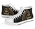 Guam Polynesian High Top Shoes - Gold Tribal Wave - Polynesian Pride