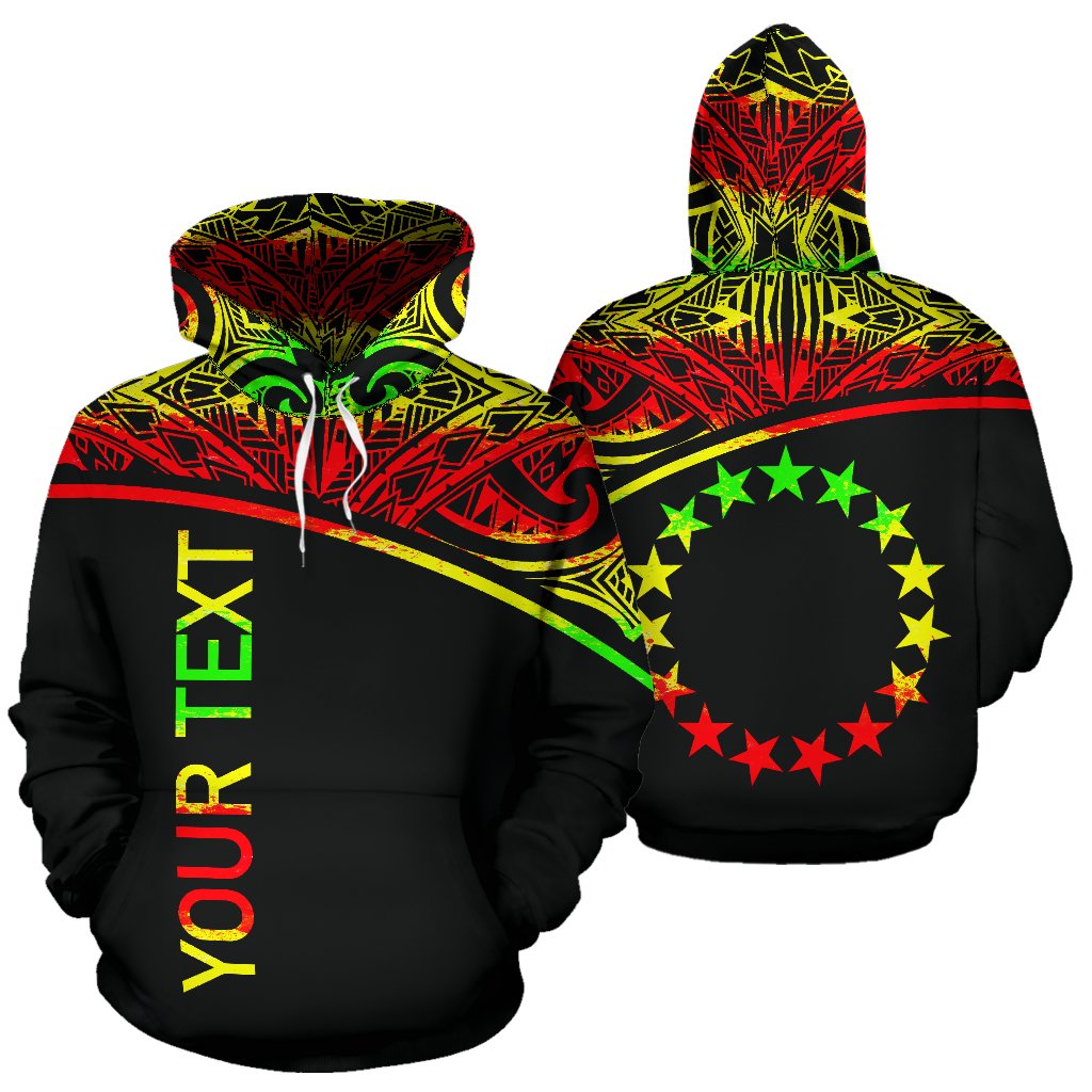 Cook Islands Polynesian Custom Hoodie Curve Reggae Unisex Reggae - Polynesian Pride